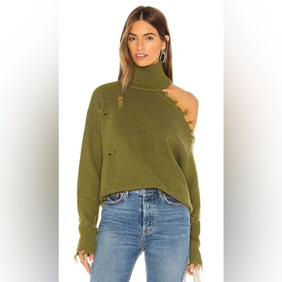 Lovers + Friends Arlington Sweater - Olive Green Size XS $158 RETAIL - Picture 9 of 10